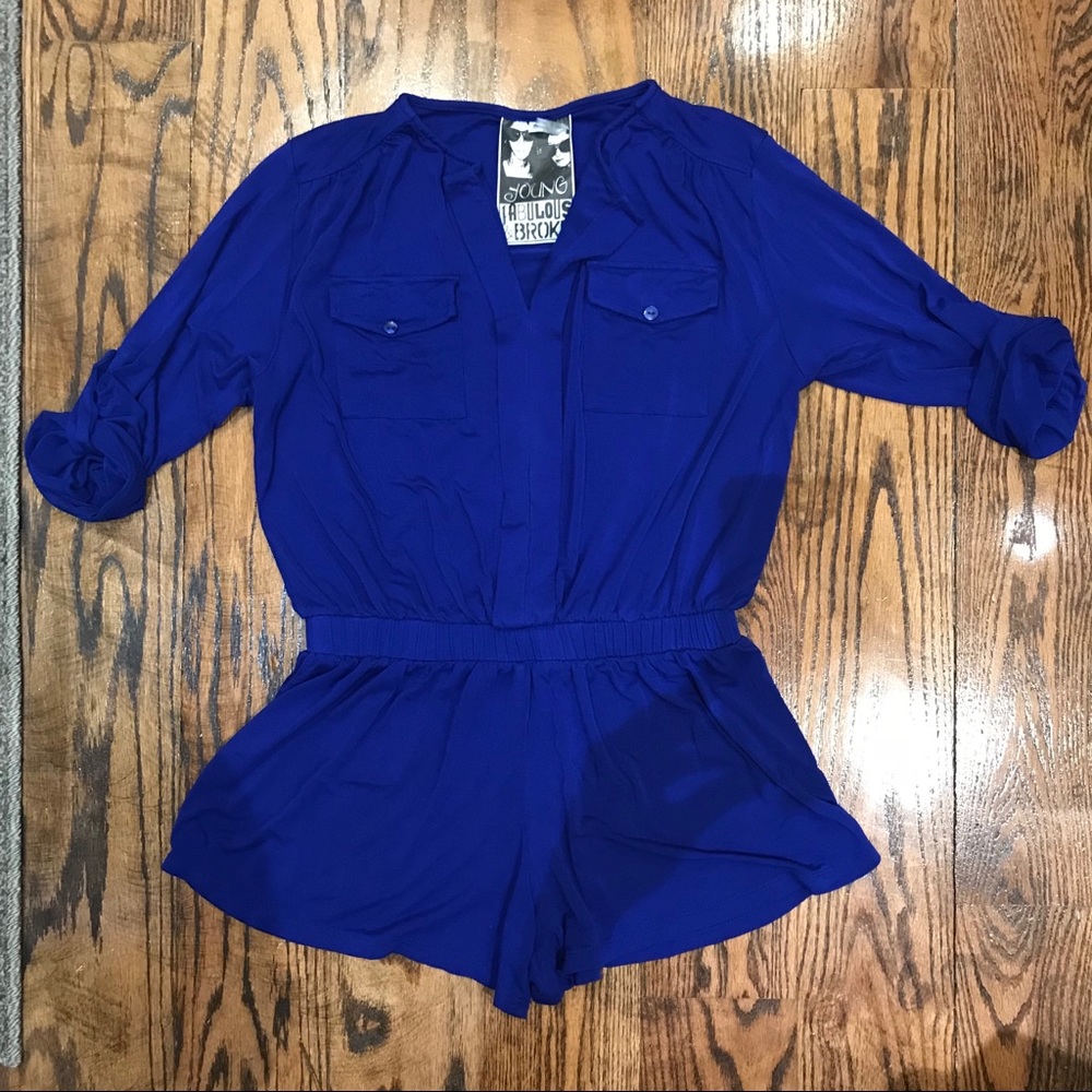 Young Fabulous & Broke Blue Romper S